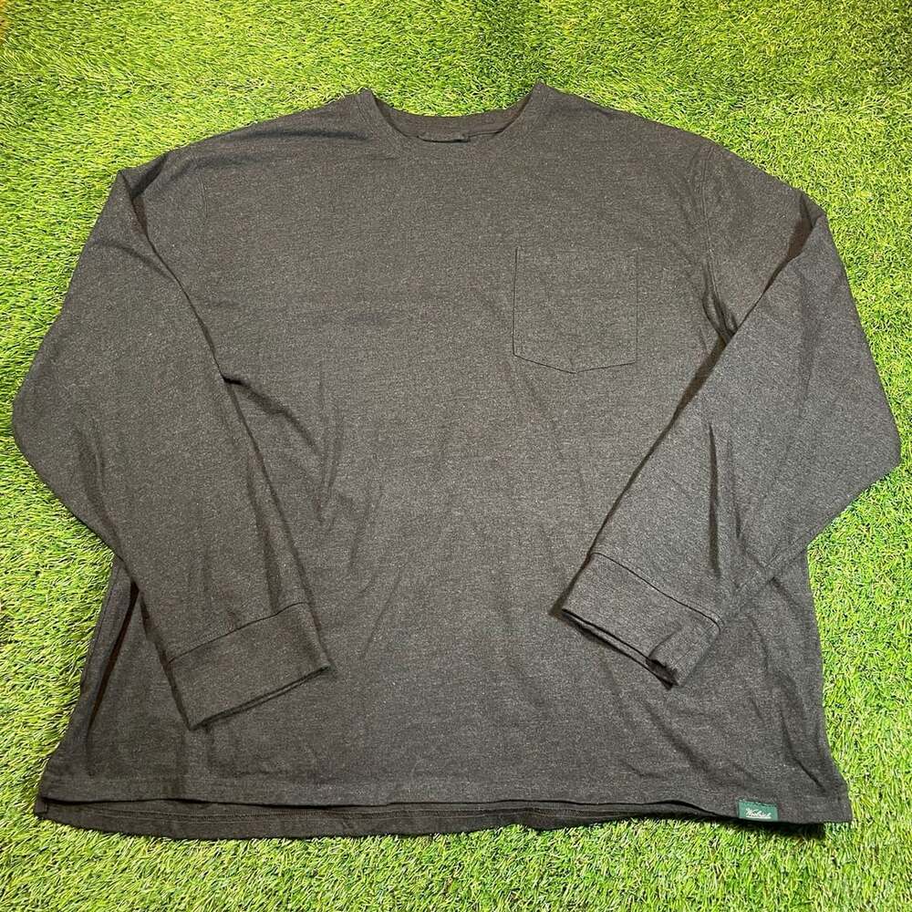 Woolrich The Green Label Collection Men's Gray Long Sleeve Pocket Tee Size XXL